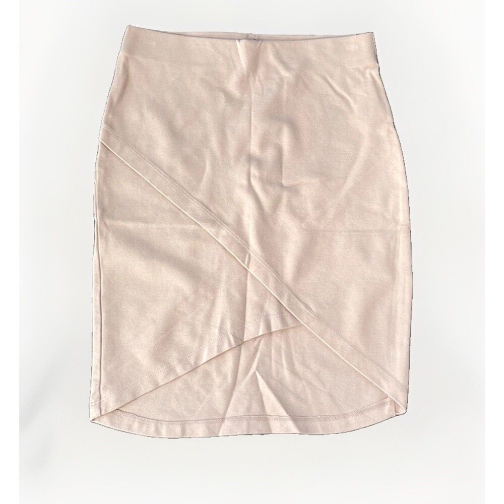 Forever 21 Nude Tight Bandage Skirt Size S Crossover Mini Pull On Festival